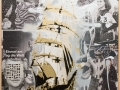 3Steps - Gorch Fock - Schwarz-Gold auf Silber - 70x100 gerahmt